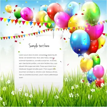 vector set of birthday cards design elements