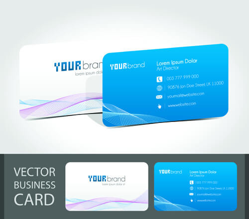 vector set of creative business card elements