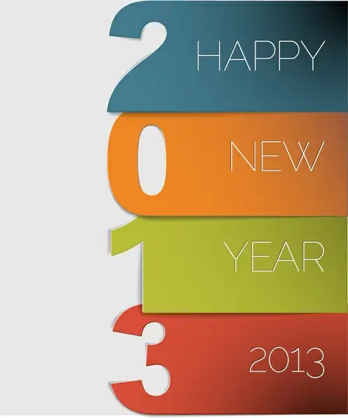 vector set of creative new year13 design elements