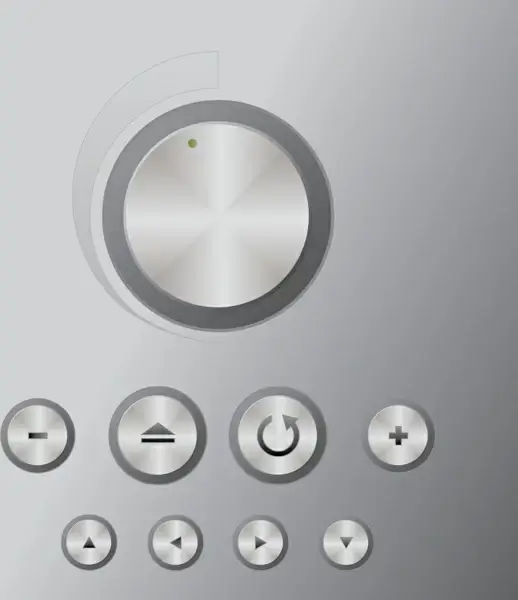 volume button templates modern shiny circles design