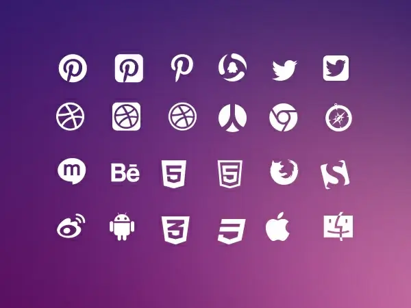 vector social icons set