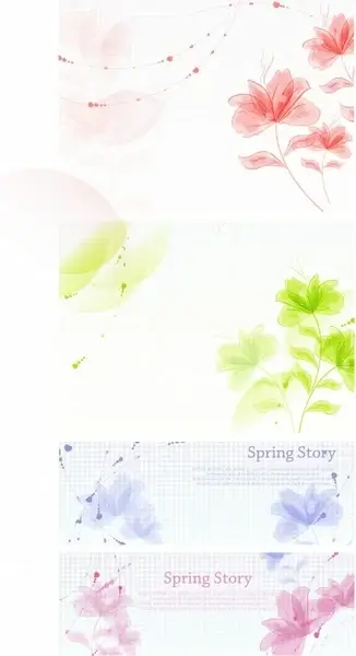 nature background templates spring theme colorful bright design