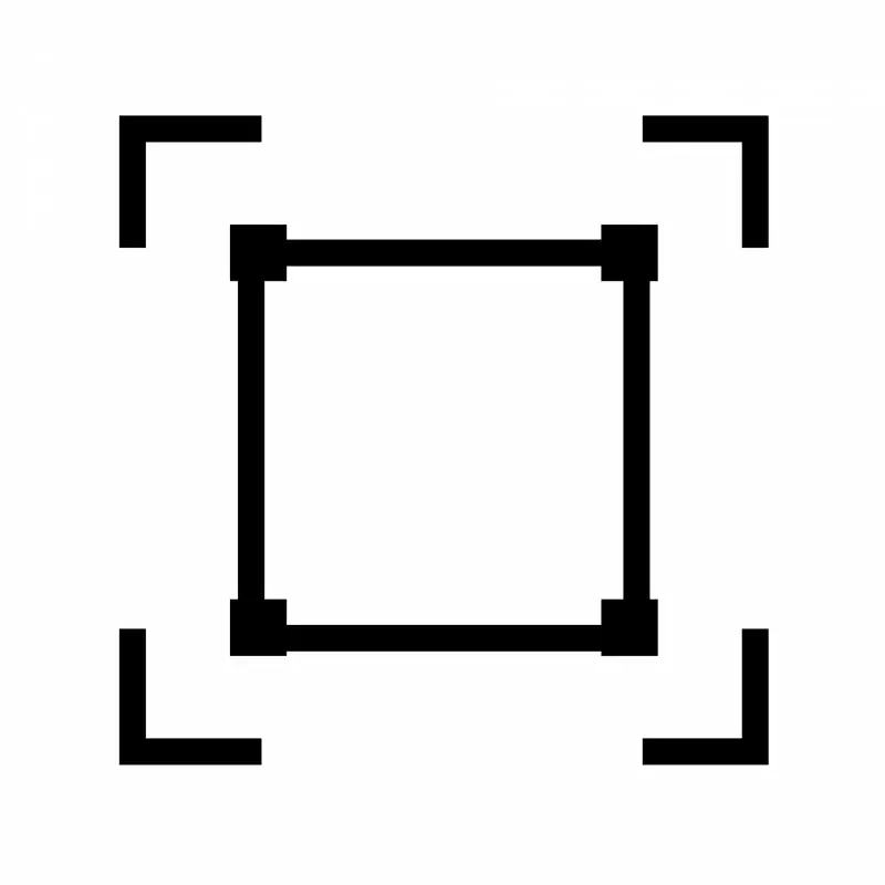 vector square sign icon black white symmetric sketch