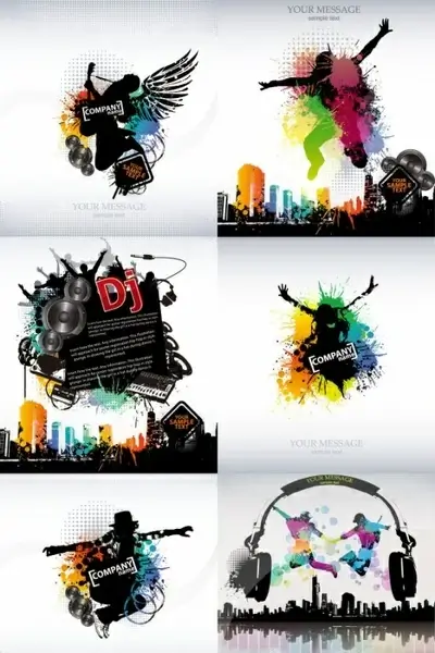 vector trend of music posters