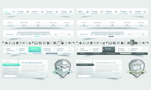vector web elements menu art graphic
