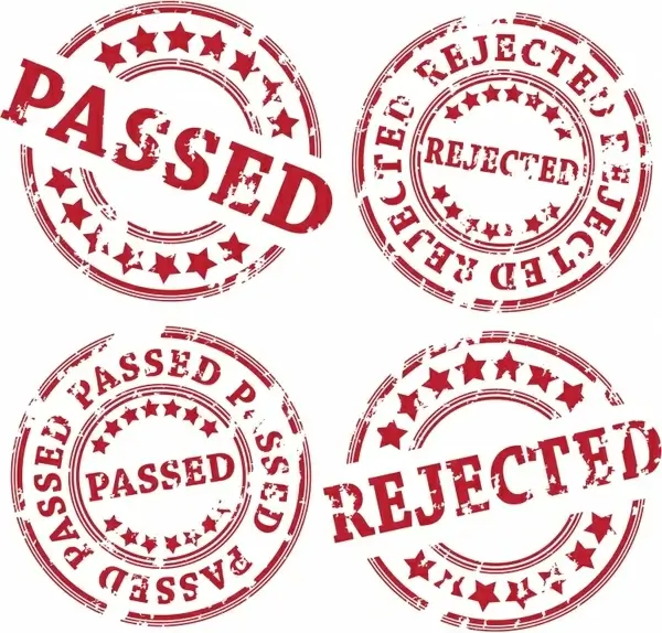 approval seal templates classical red retro circle shapes