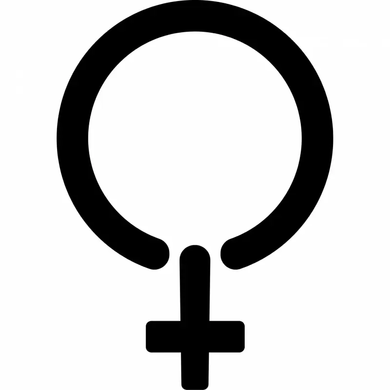 venus sign icon flat silhouette outline