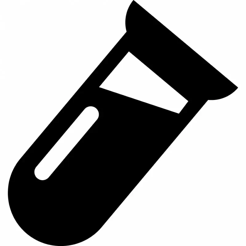 vial sign icon flat contrast black white outline