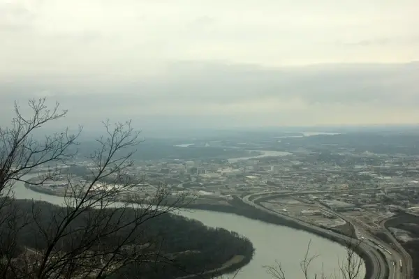 view of river and chattanooga at lookout mountain tennessee