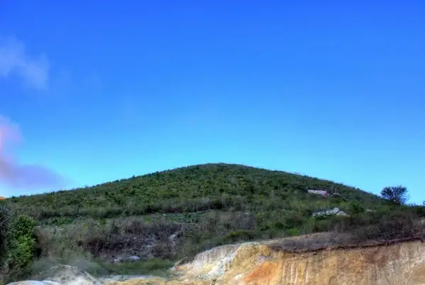 view of the mountaintop from the bottom near haiti baptist mission