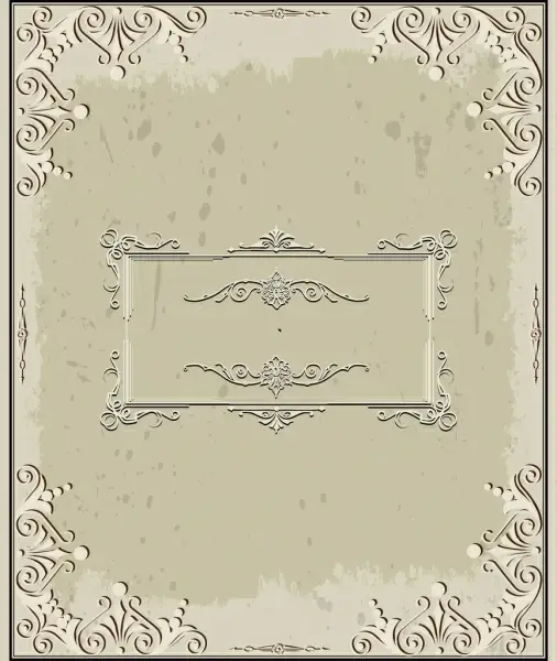 vintage background classical curves frame decoration