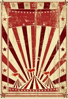 vintage circus background vector graphic