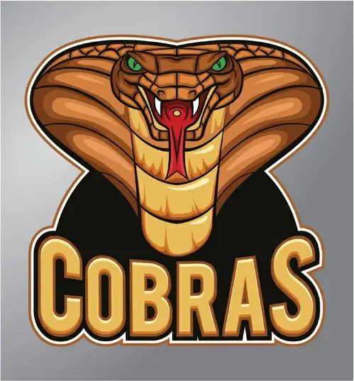 vintage cobras logo vector