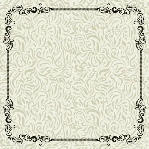 vintage decoration pattern with frame vector