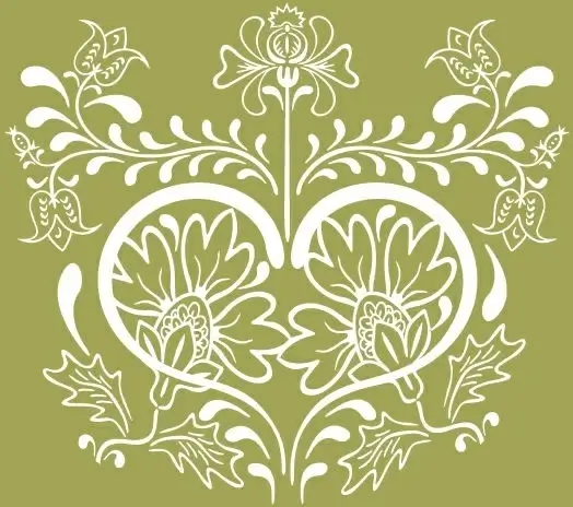 Vintage Floral Design Vector Graphic