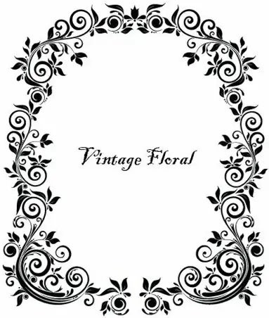 Vintage Floral Frame Vector