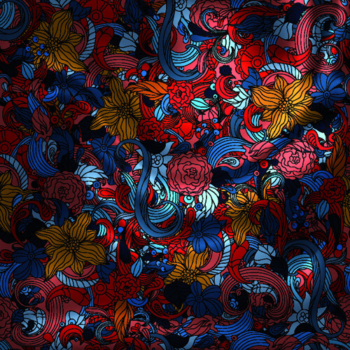 vintage floral textile vector background art 