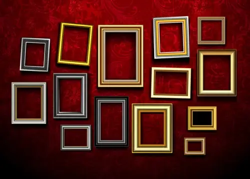 vintage frame on the wall vector