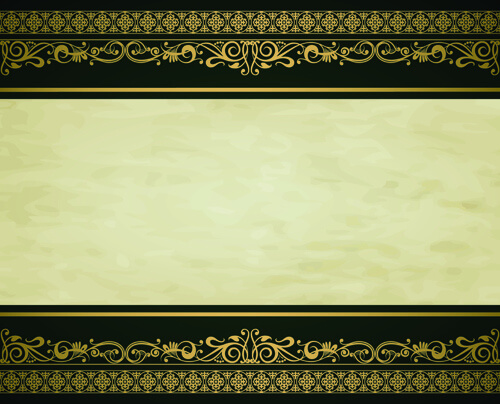vintage gold border background vector