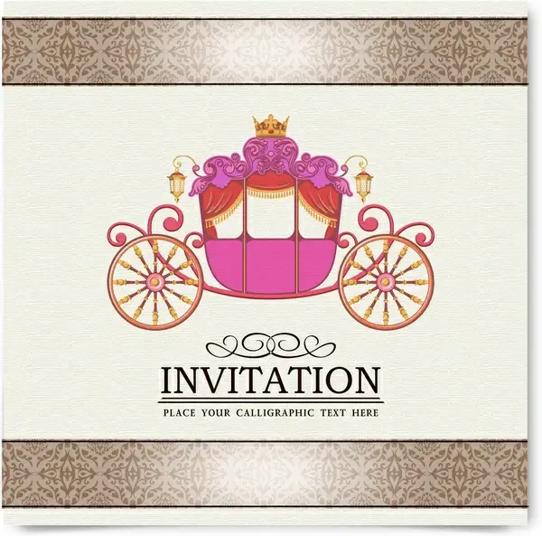 vintage party invitation card decor