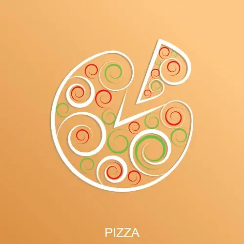 vintage pizza design vector