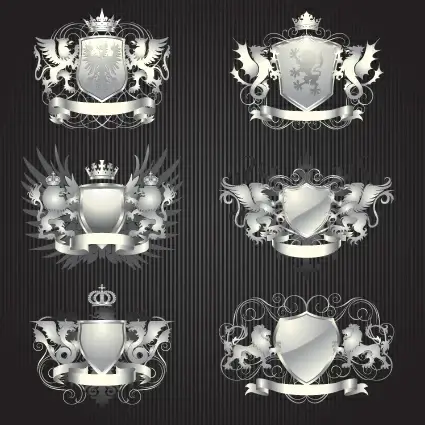 vintage royal labels design vector graphics
