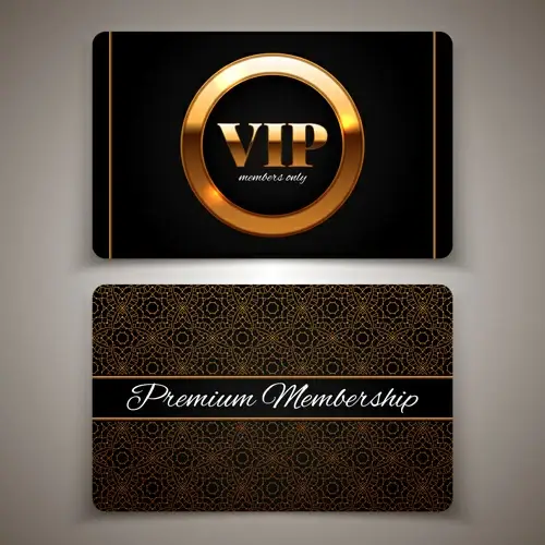 visitant vip cards luxury vector