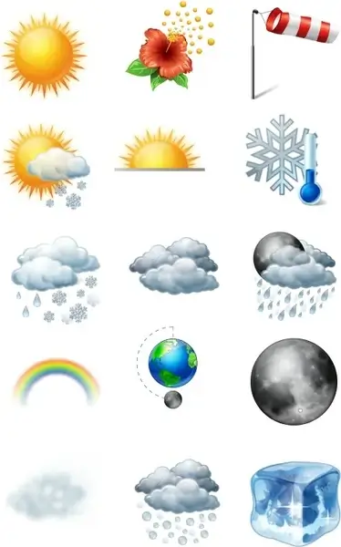 Vista Style Weather Icons Set icons pack