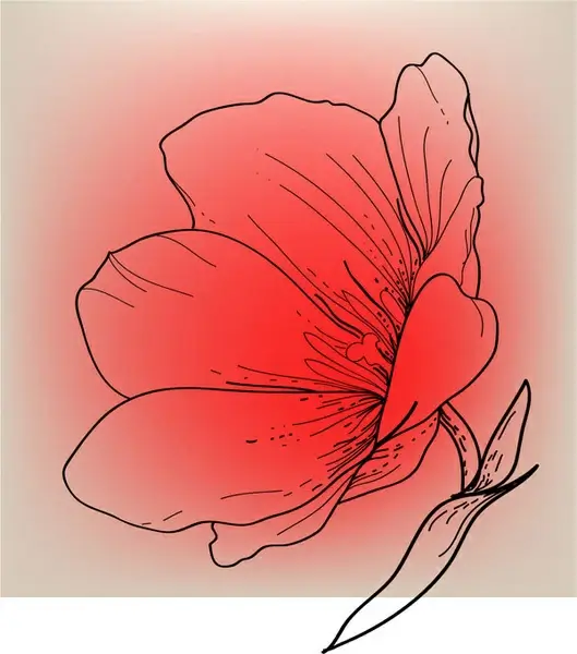 vivid hand drawn tulip background vector