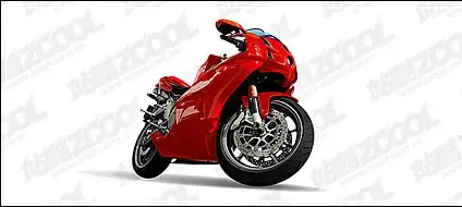 vivid red motorcycle