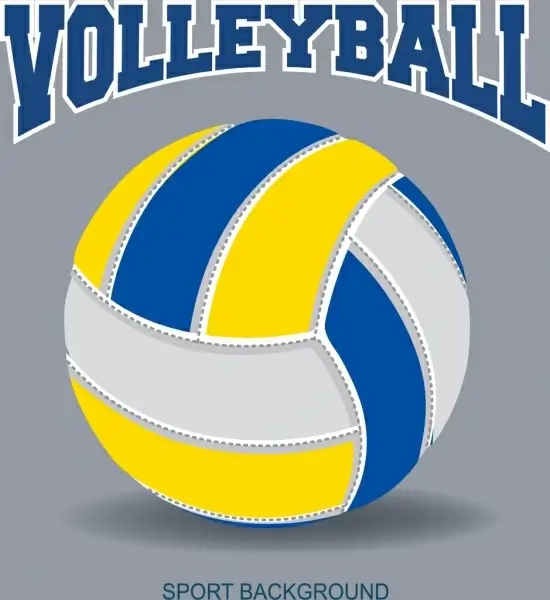 volleyball background ball icon closeup design text decor
