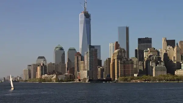 vue sur lower manhattan depuis le ferry de staten island