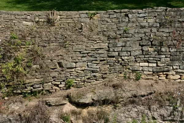 wall stone wall gray