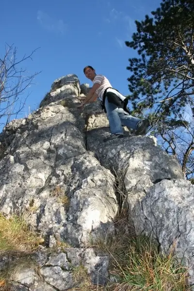 wanderer climb rock climbers