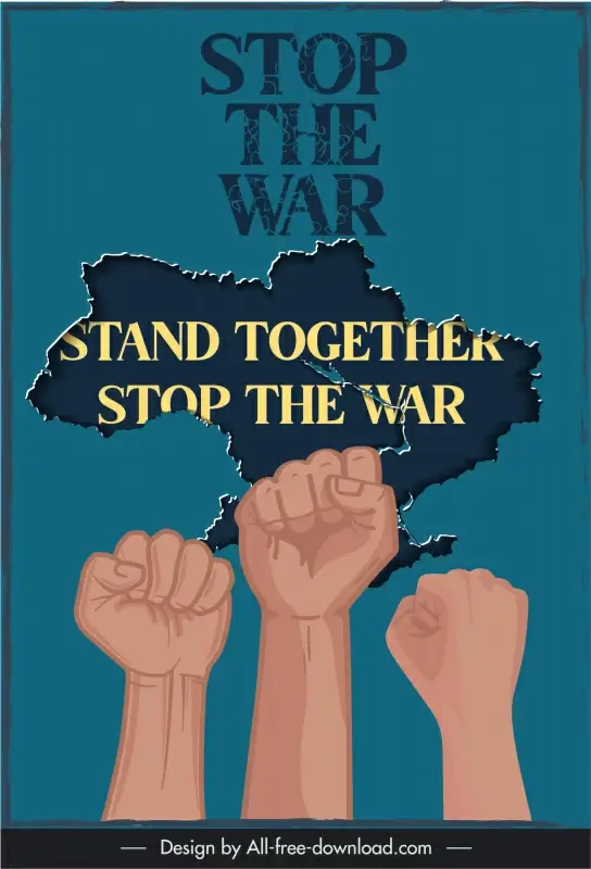 war poster template protest arms national map sketch