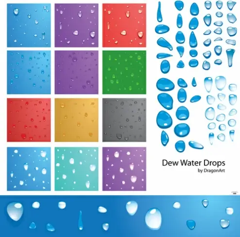 water drops vector background