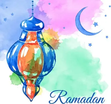 Muslim religious sketch ramadan arab family Vector Image
