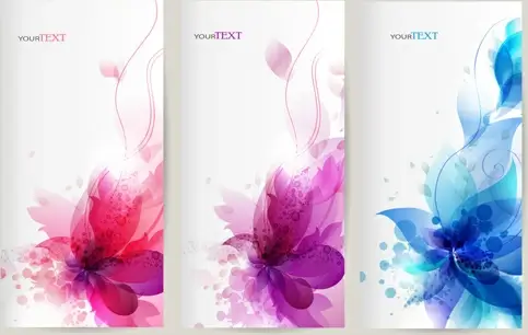watercolor flower vertical banner design