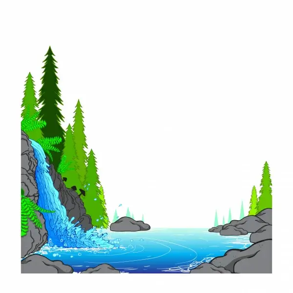 Waterfall vectors free download 14 editable .ai .eps .svg .cdr files