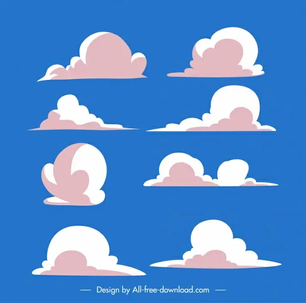 weather forest icons clouds shapes sketch