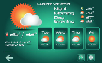 weather icons mobile application vector