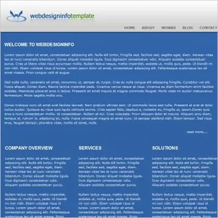 Web design info Template