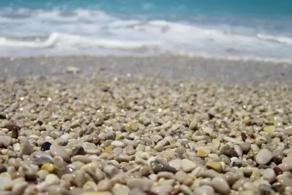 wet pebbles