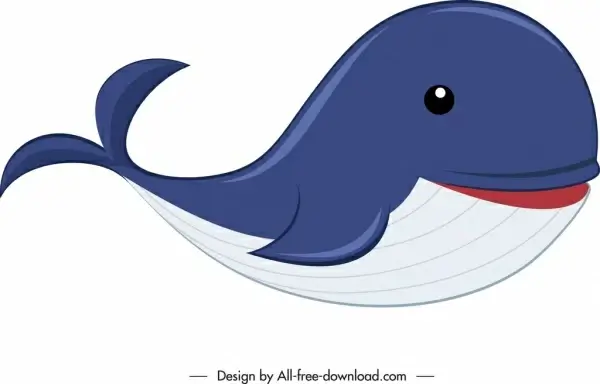 whale animal icon cute cartoon sketch