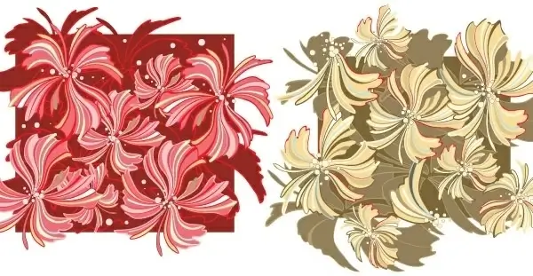 Whispy Flower Vector Wallpaper- Free