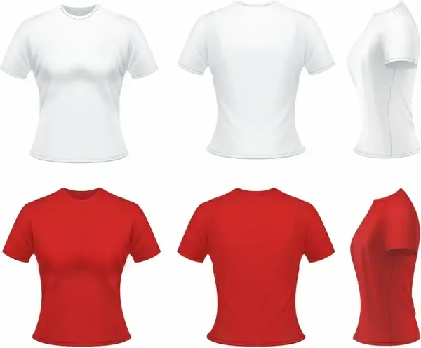 White and red t-shirts 