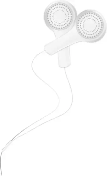 white small headphones