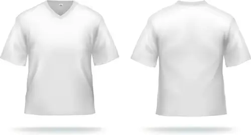 white t shirts template vector set