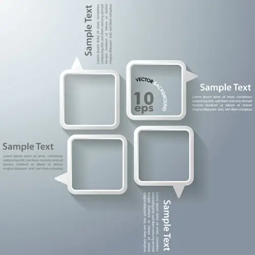 white text boxes backgrounds vector