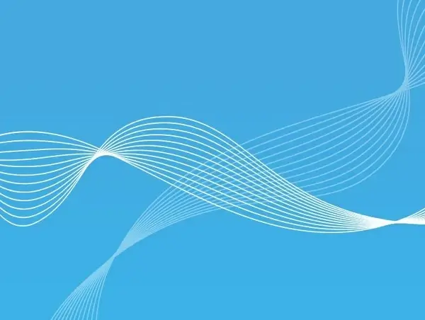 white waves on blue background vector graphic